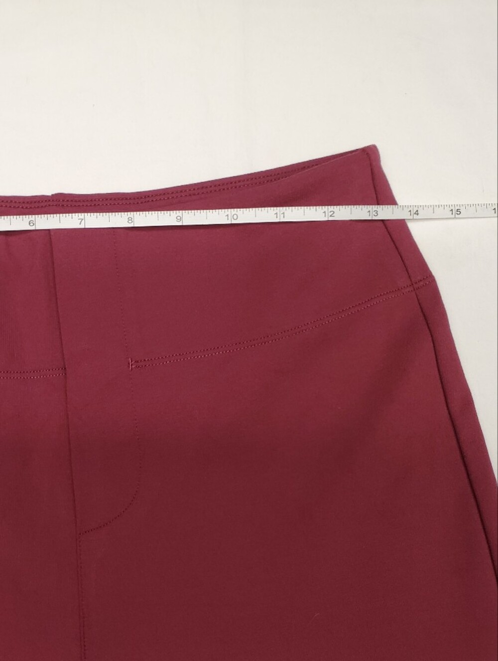 NWT Halara Wide Leg Flare Pants M Burgundy Wine High Waist Athleisure Pull On - Picture 3 of 4